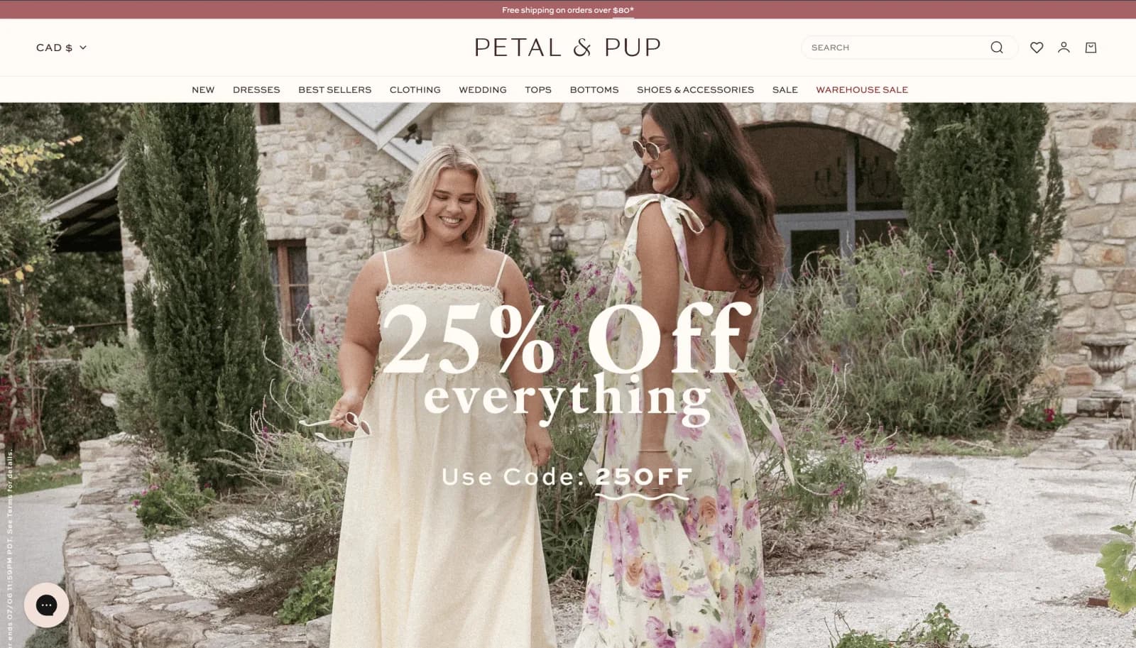 Petal & Pup website