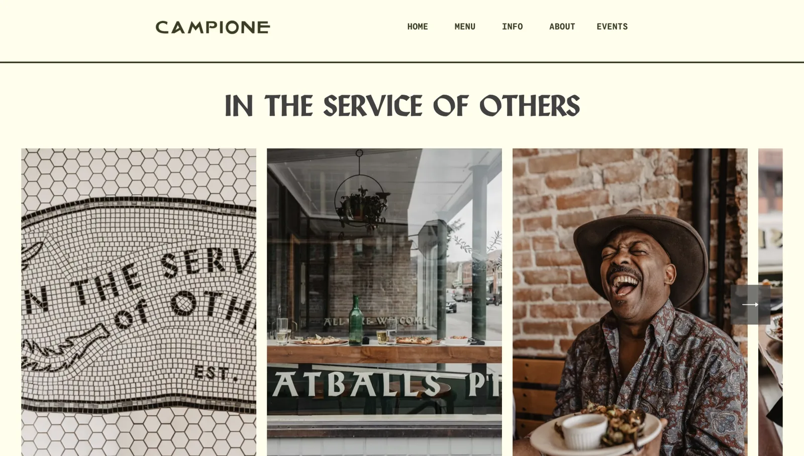 Eat Campione website
