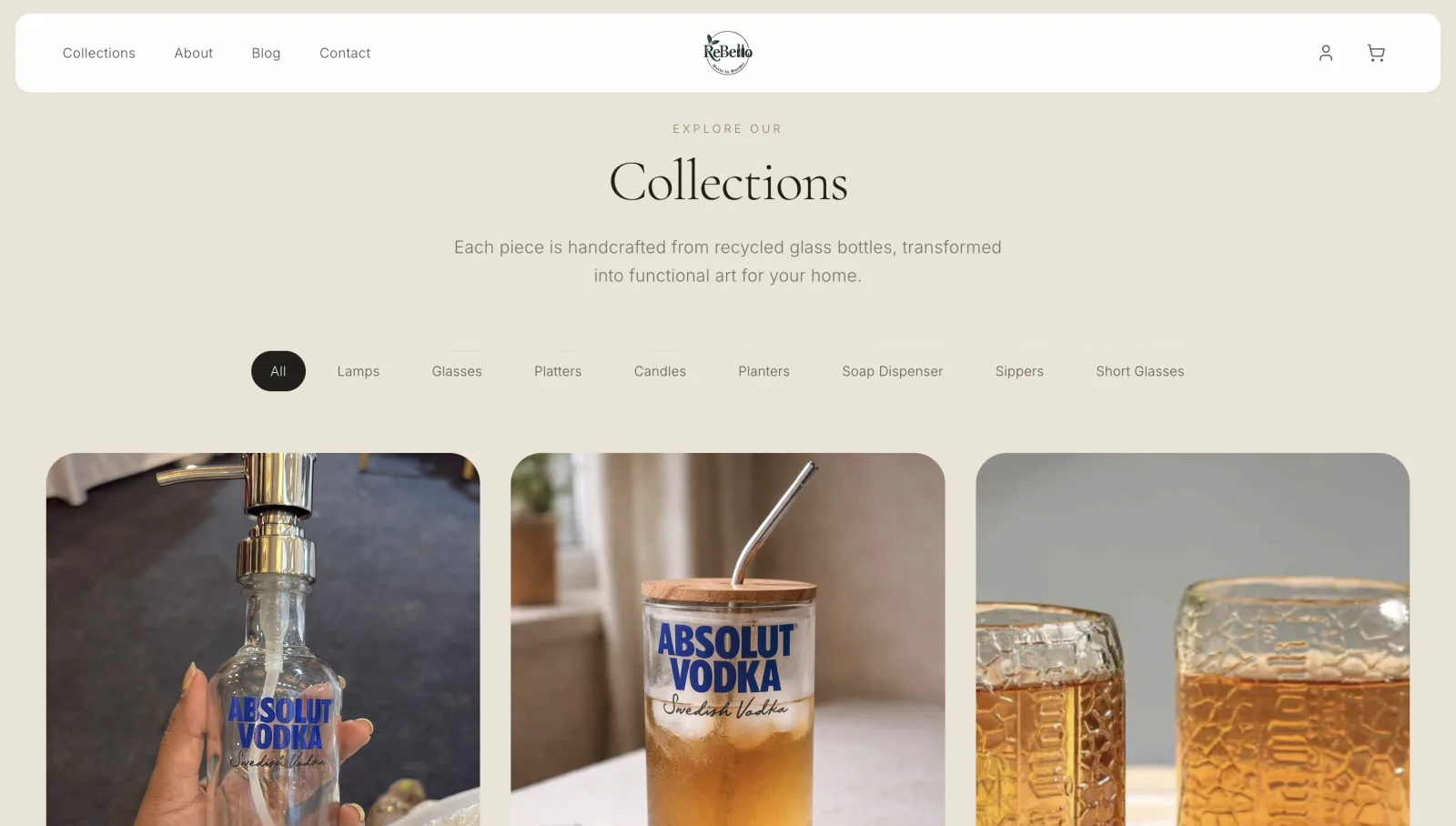 Rebello Creations website