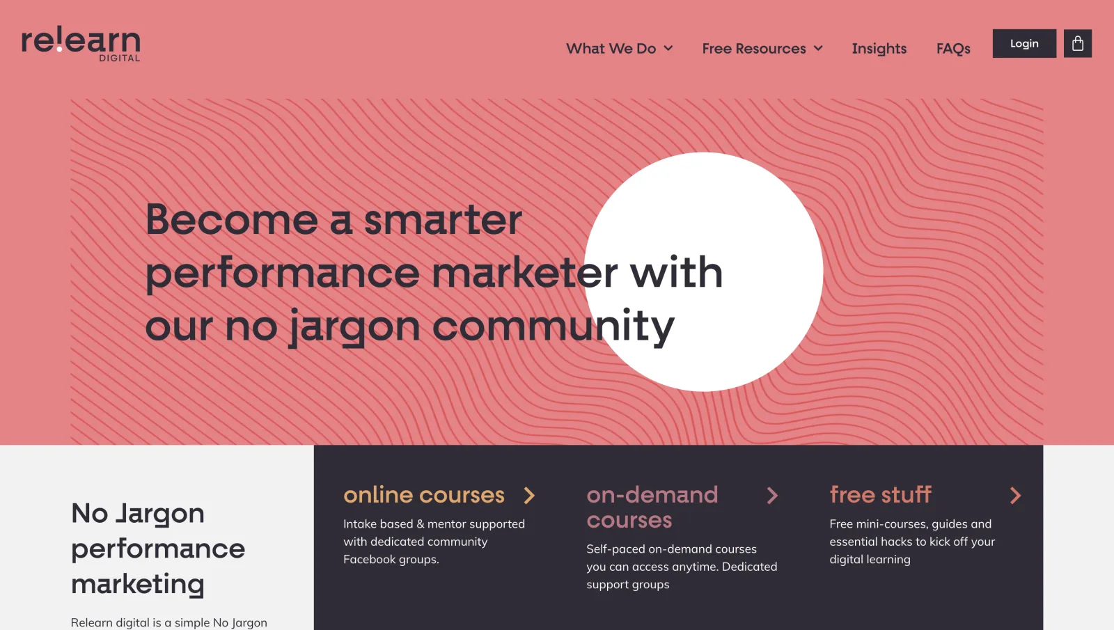 Relearn Digital website